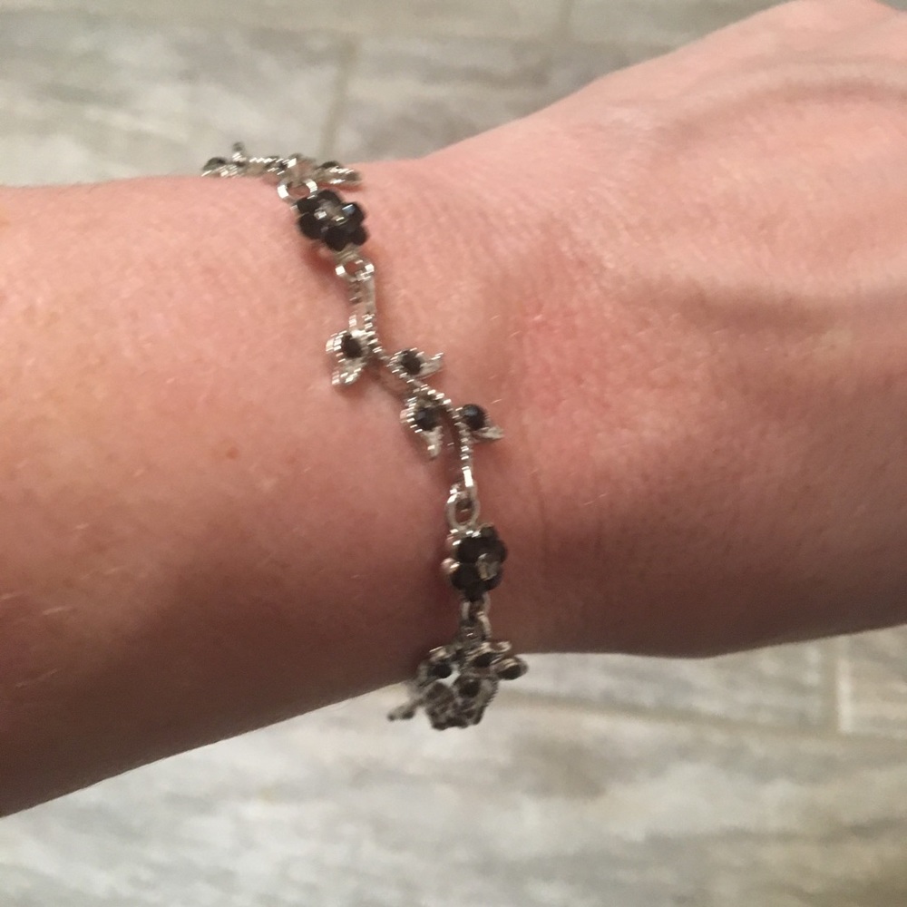 Silver and Black bracelet